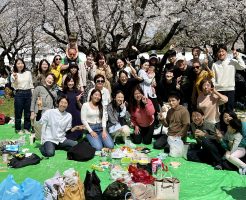 お花見イベント集合写真